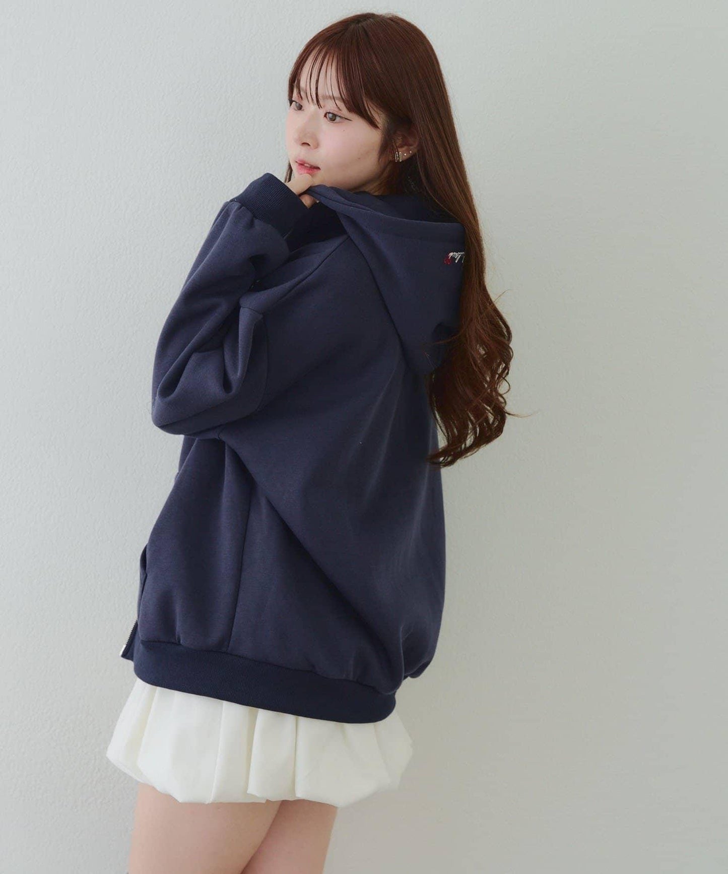 大LOGO拉鍊連帽衛衣