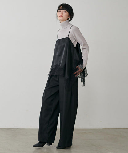 LARUTA標誌刺繡羅紋高領衫