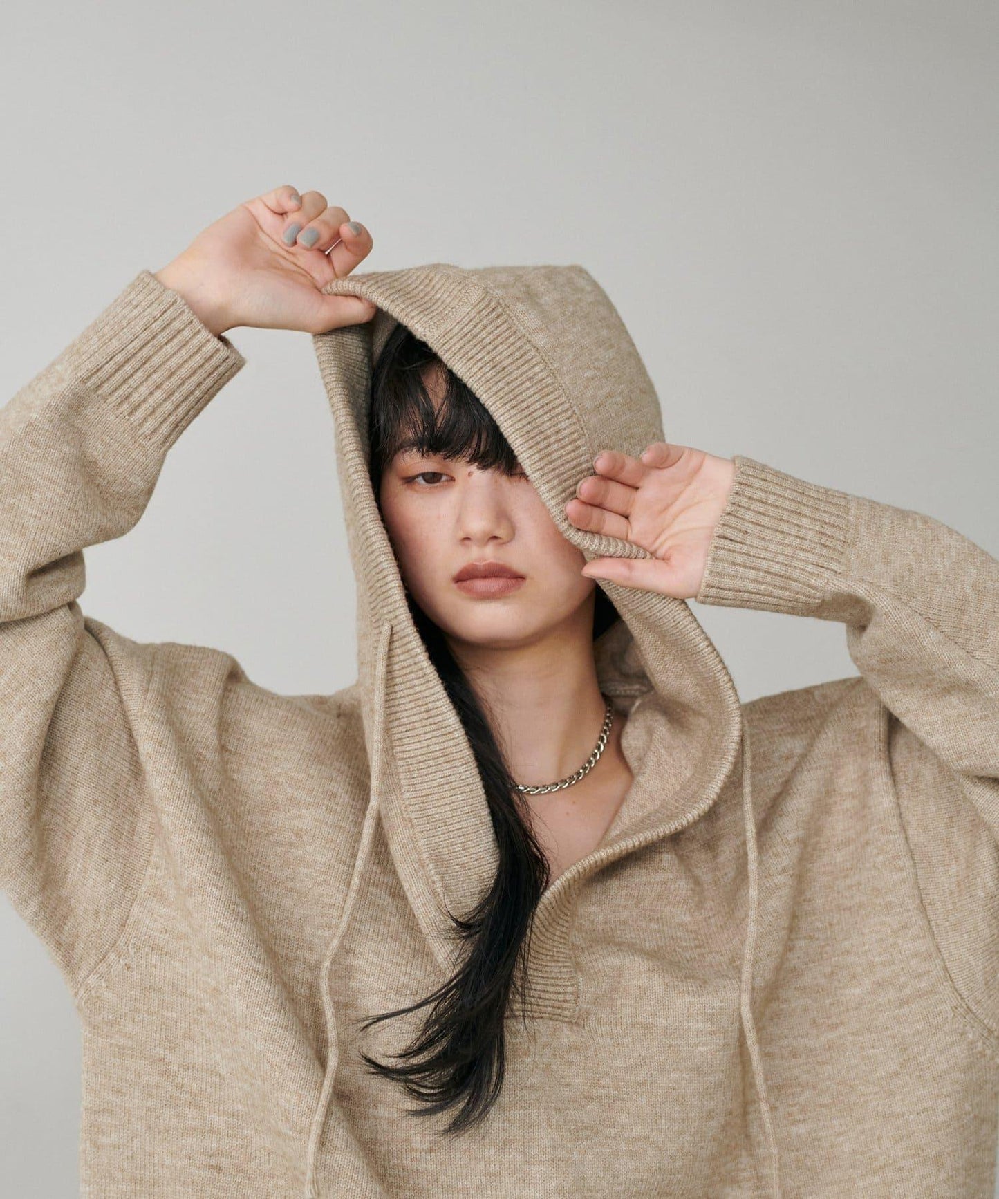 連帽針織套頭衫