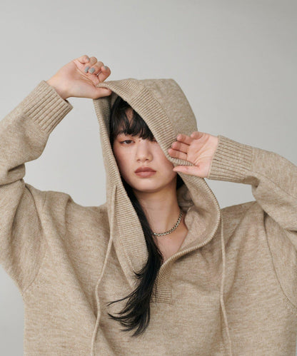 連帽針織套頭衫