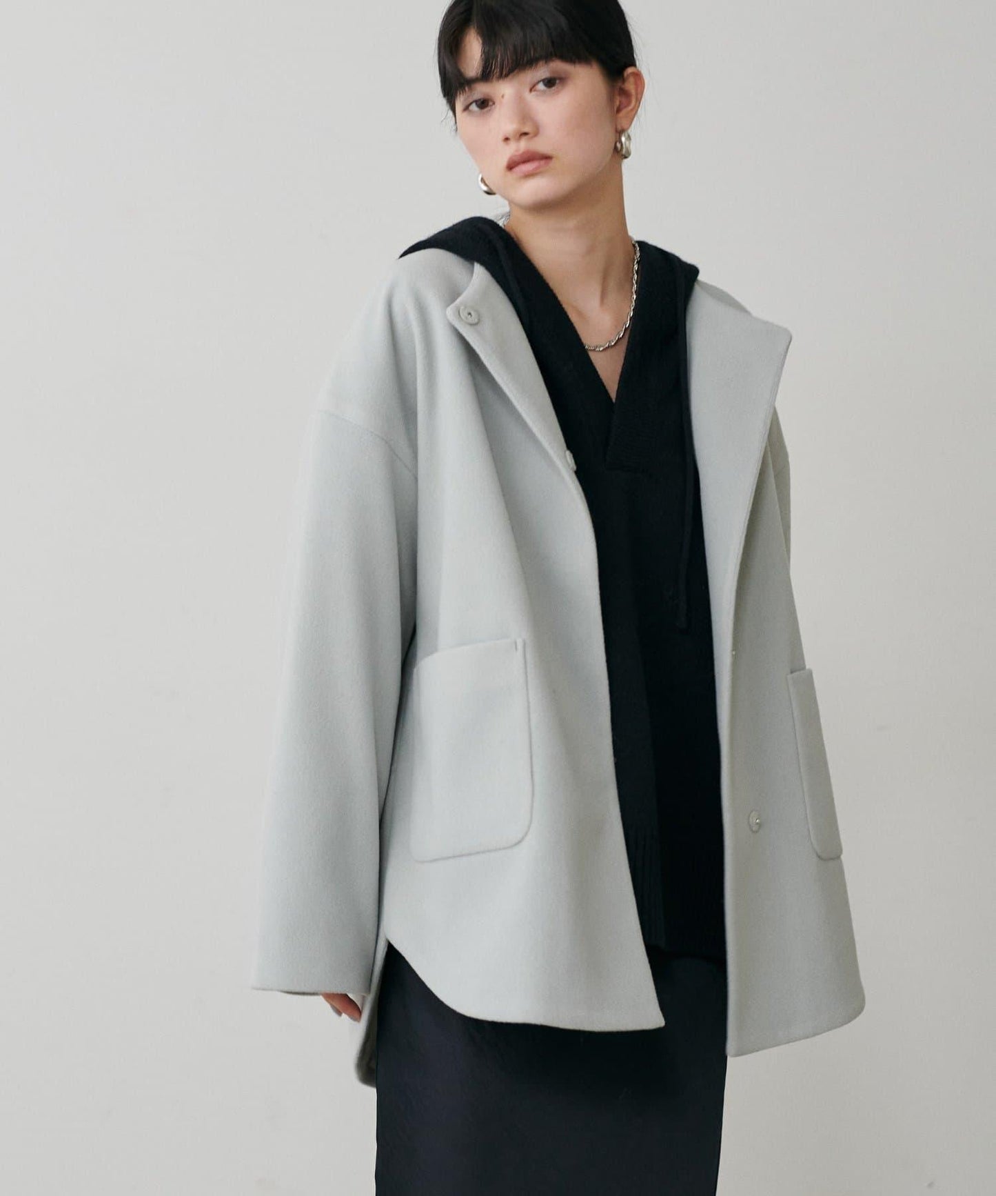 連帽針織套頭衫