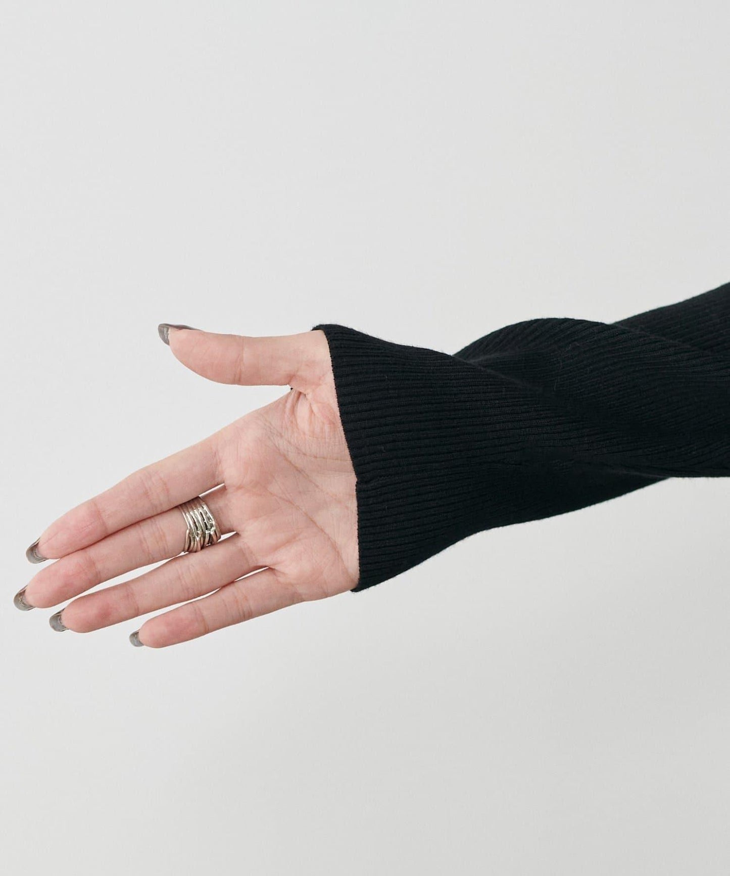 LARUTA標誌刺繡羅紋高領衫