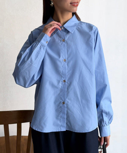 珠飾紐扣襯衫