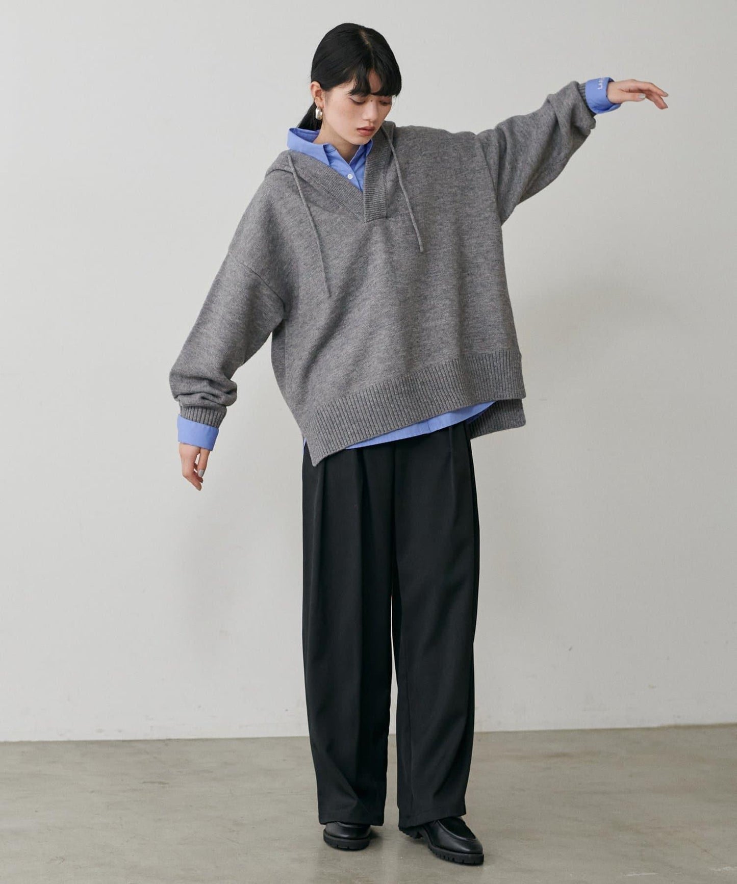 連帽針織套頭衫