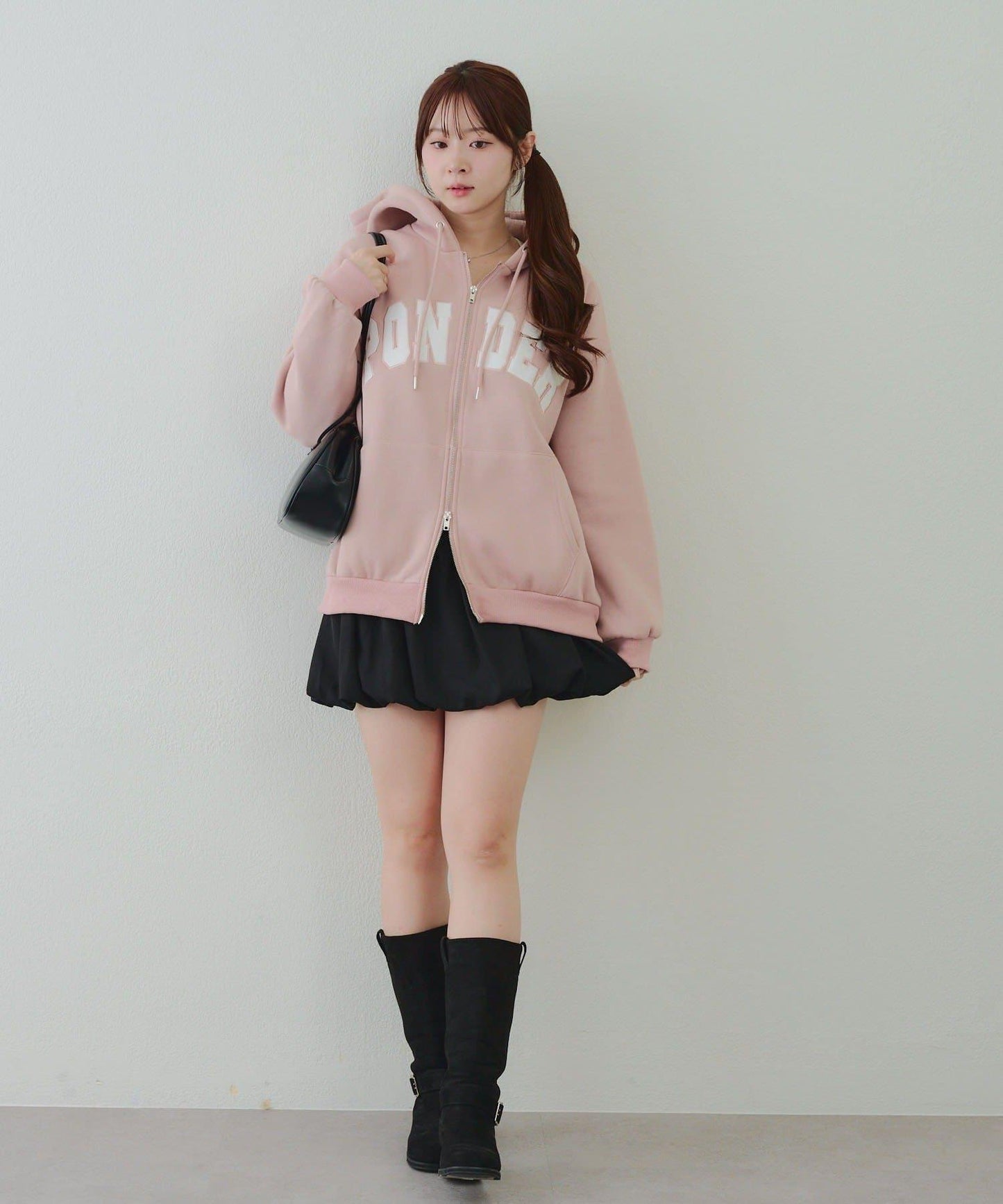 大LOGO拉鍊連帽衛衣