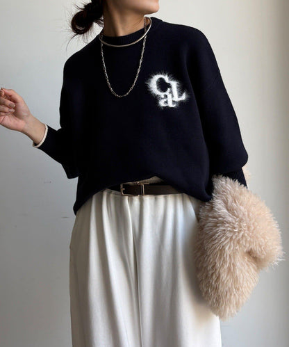 羽毛標誌針織衫