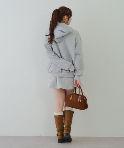 大LOGO拉鍊連帽衛衣