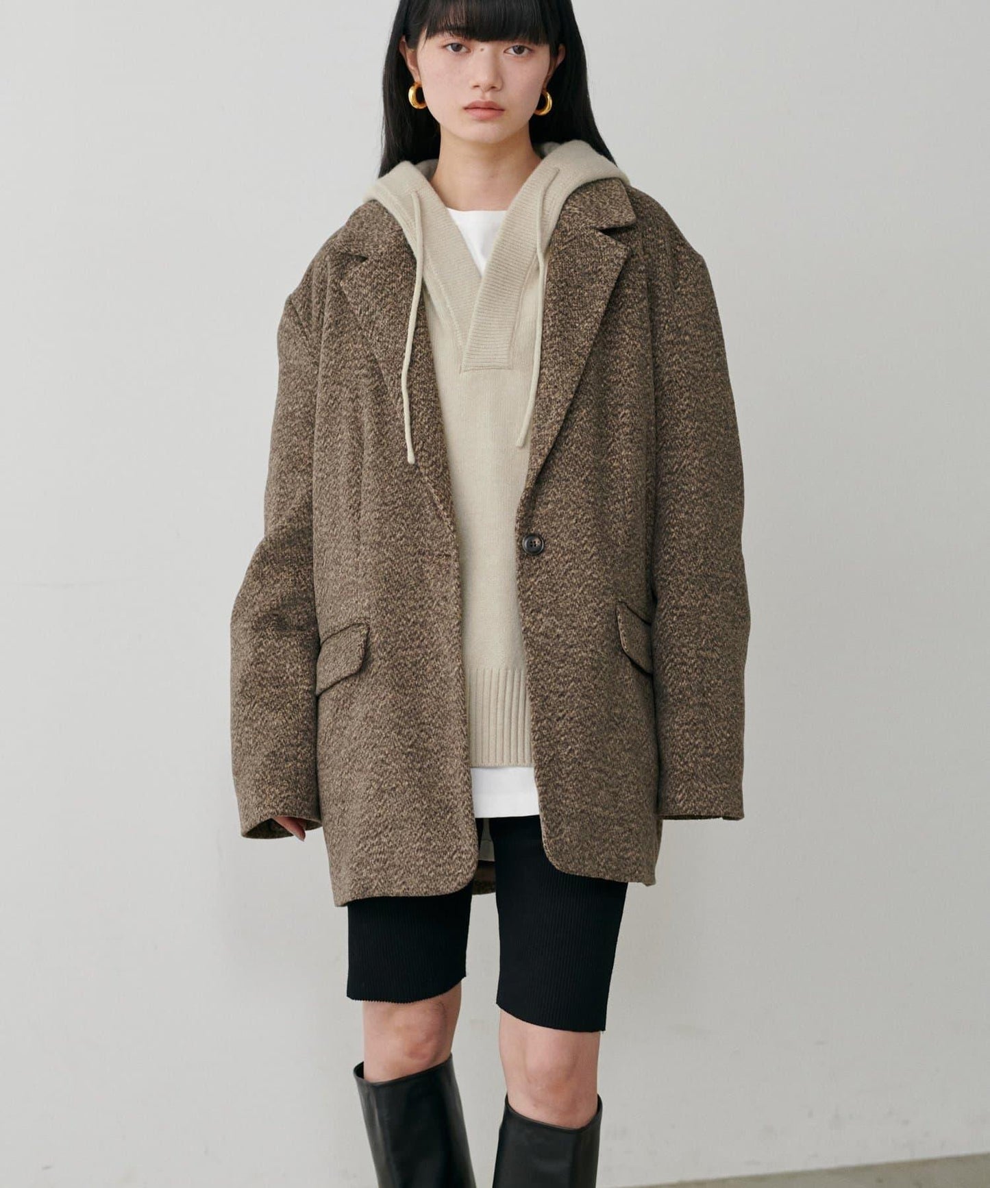 連帽針織套頭衫