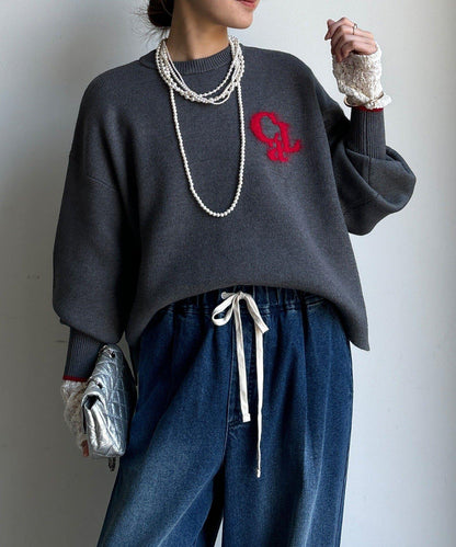 羽毛標誌針織衫