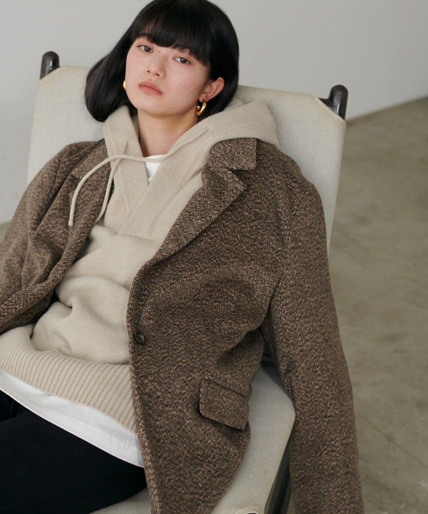 連帽針織套頭衫