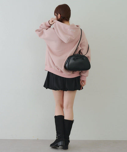 大LOGO拉鍊連帽衛衣