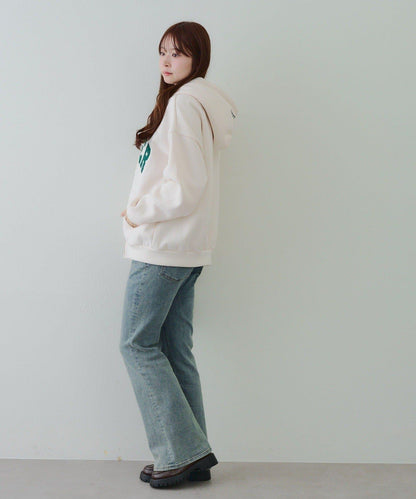 大LOGO拉鍊連帽衛衣