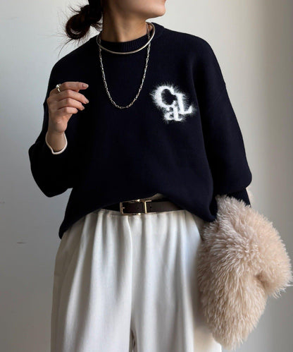 羽毛標誌針織衫