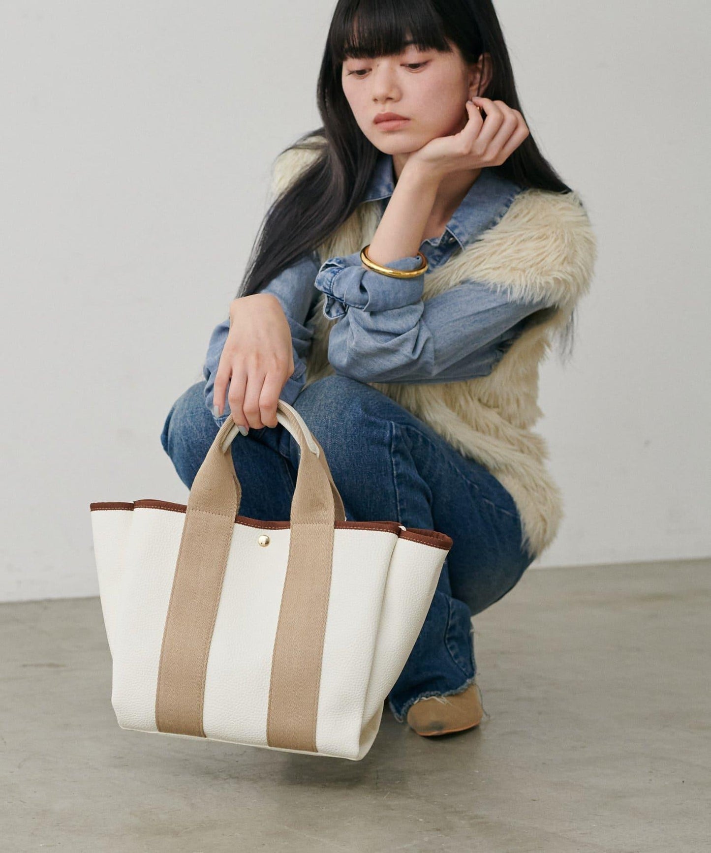 寬肩帶可拆卸2WAY手提托特包