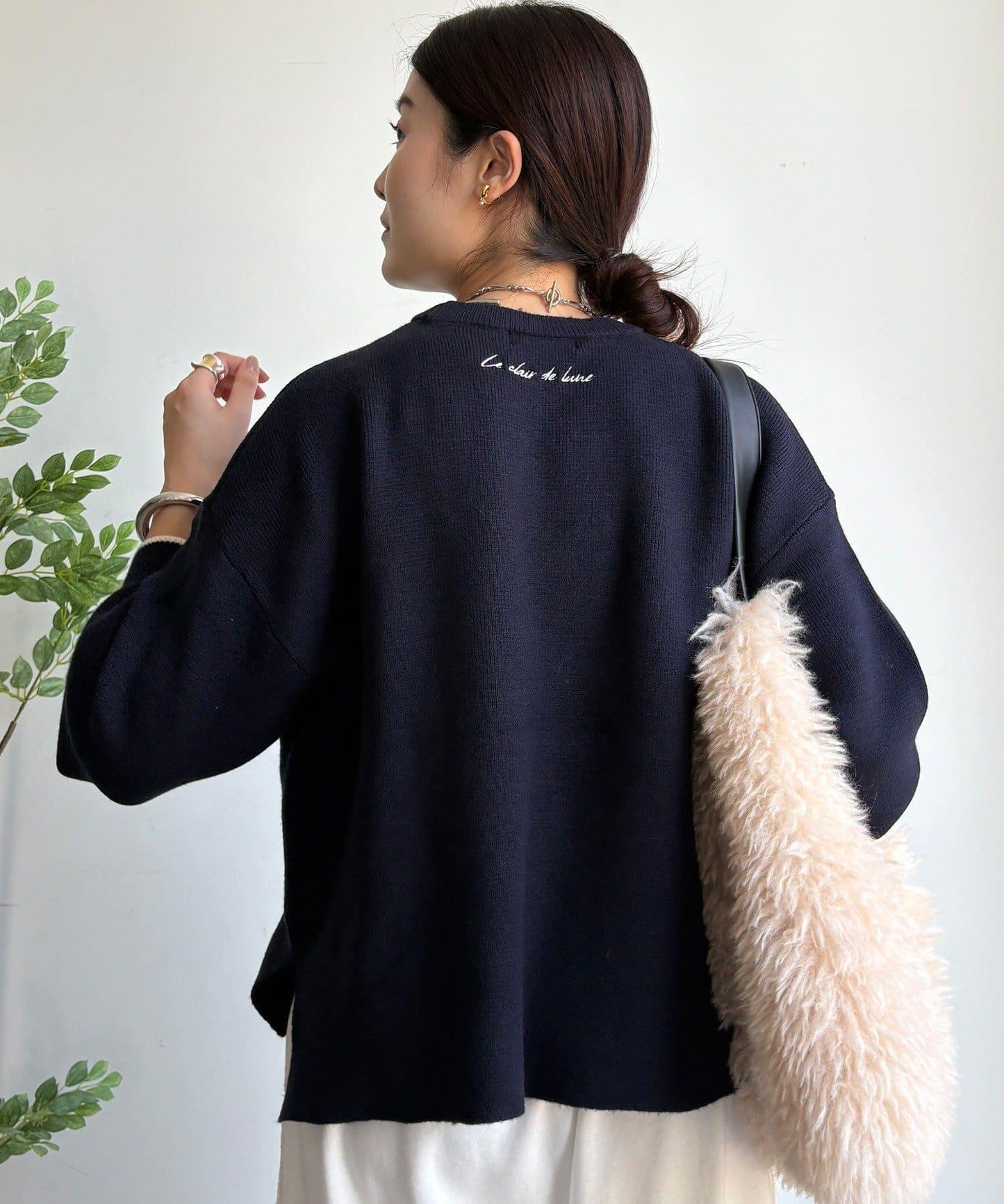 羽毛標誌針織衫