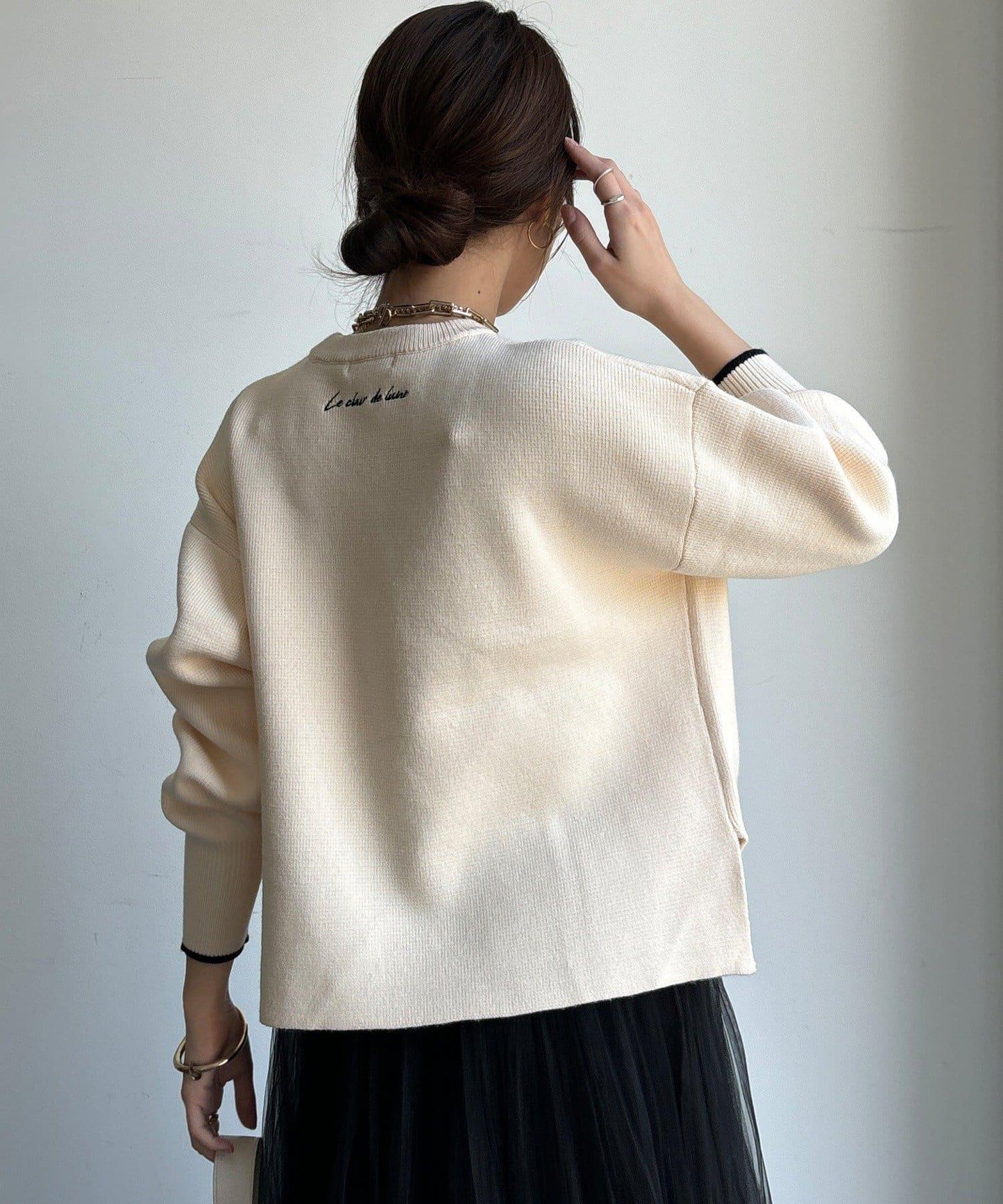 羽毛標誌針織衫