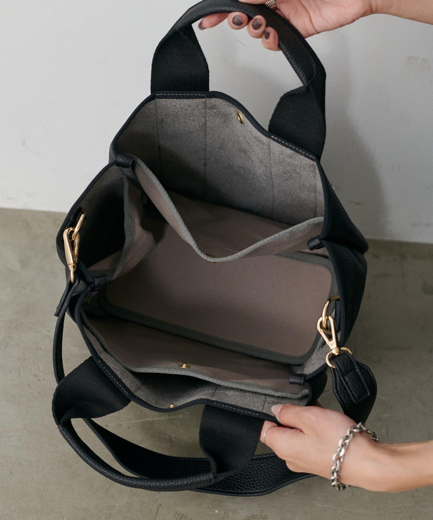 寬肩帶可拆卸2WAY手提托特包