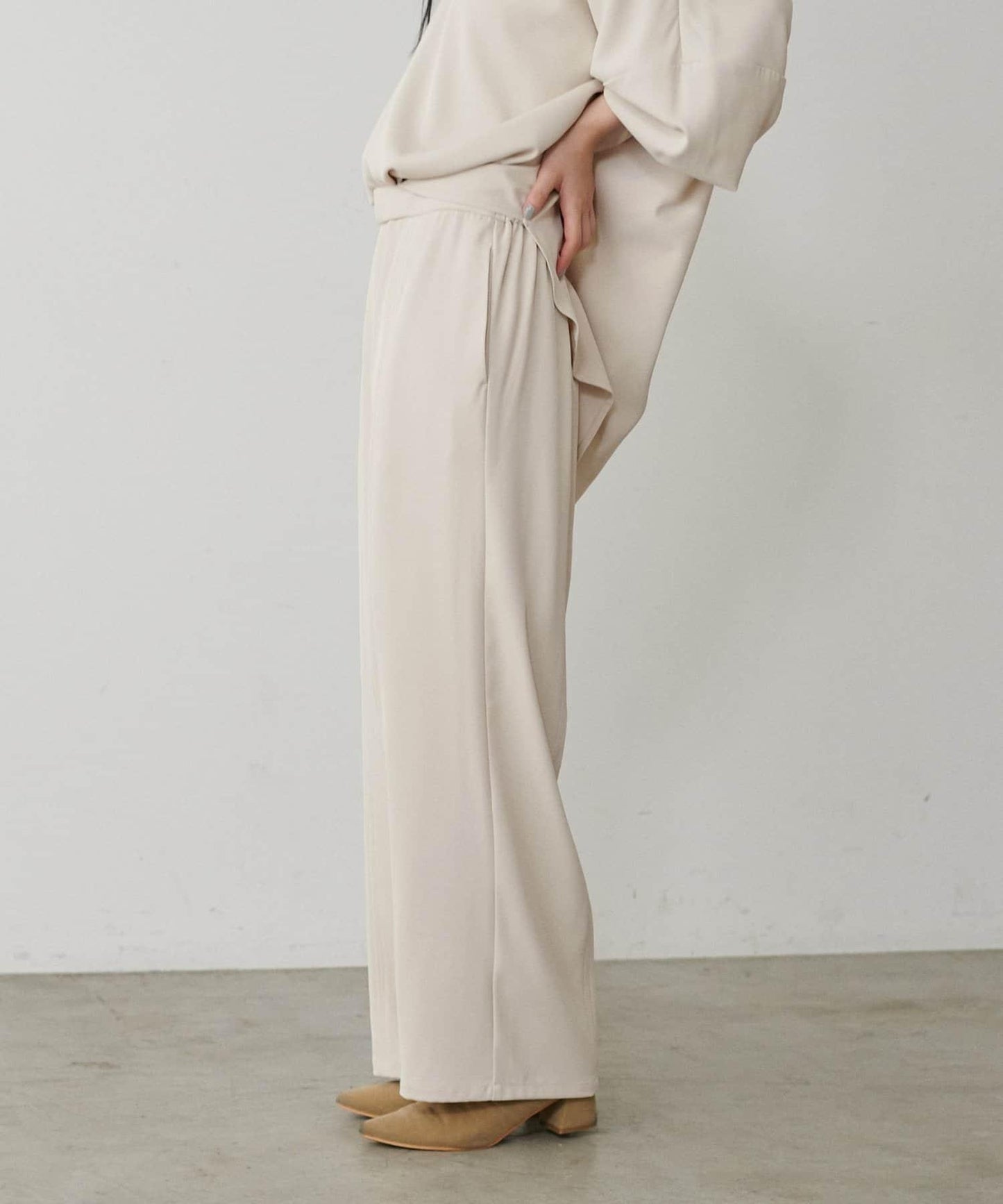 簡約拼接休閒褲