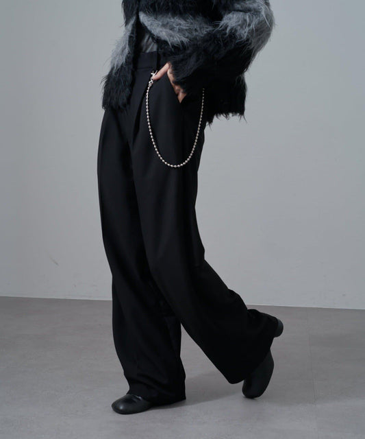 後背拼接鏈條裝飾休閒長褲