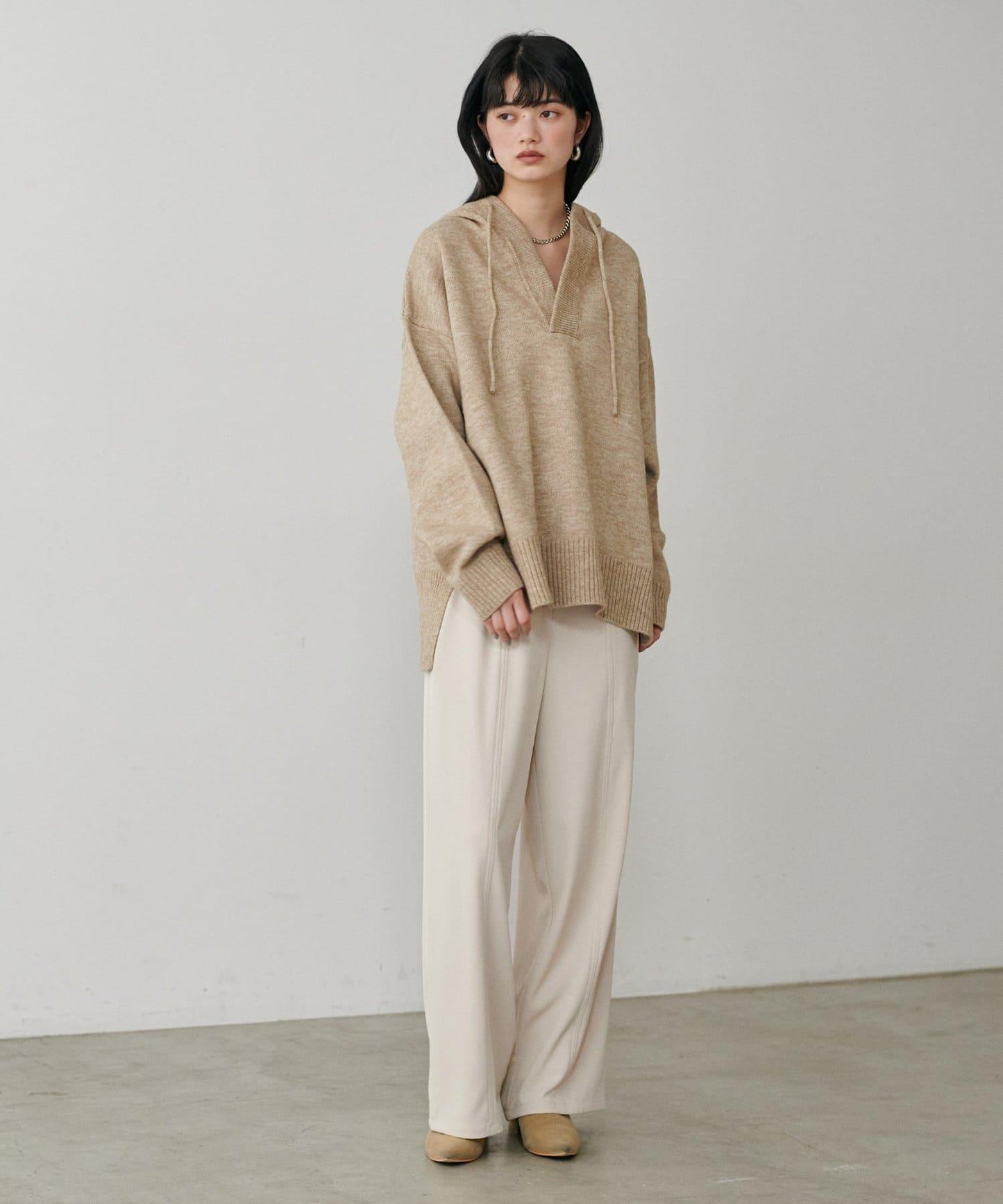 簡約拼接休閒褲