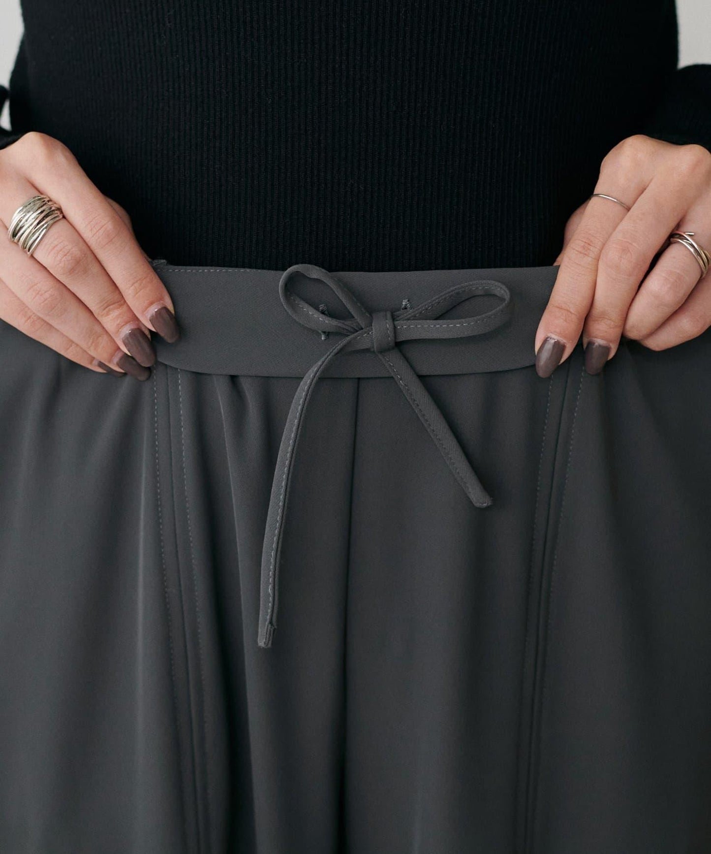 簡約拼接休閒褲