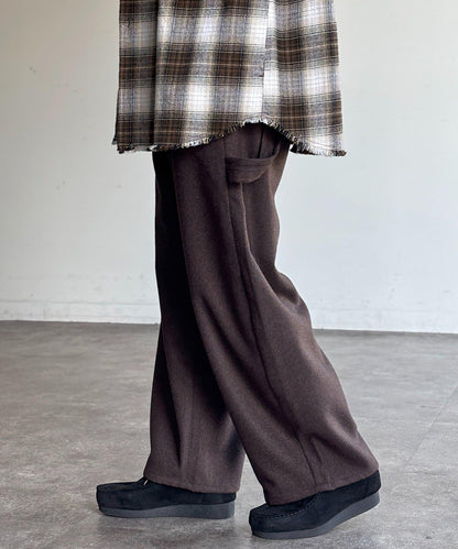 仿羊毛彎曲工裝褲