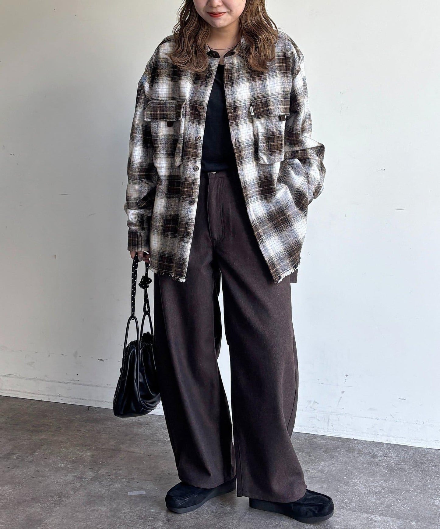 仿羊毛彎曲工裝褲