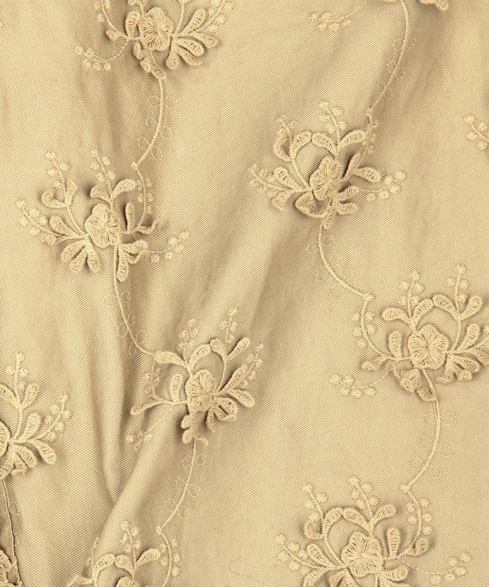 3D刺繡斜紋休閒褲