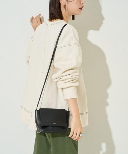 配色 ステッチ タック Aライン 裏起毛 チュニック【限定展開】