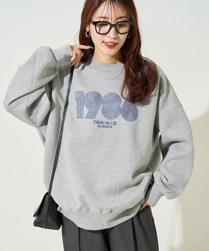 ぐるぐるナンバー ロゴ 刺繍 裏起毛 スウェット【限定展開】