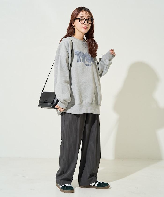 ぐるぐるナンバー ロゴ 刺繍 裏起毛 スウェット【限定展開】