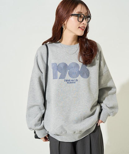 ぐるぐるナンバー ロゴ 刺繍 裏起毛 スウェット【限定展開】