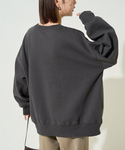 豹紋毛圈繡珍珠加絨衛衣