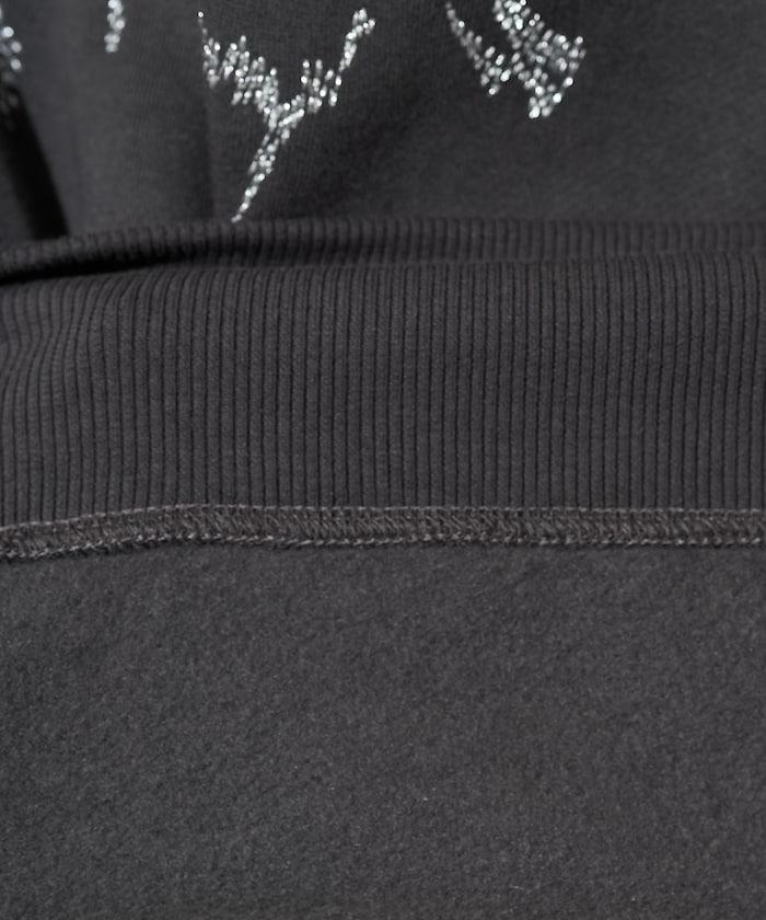 鬥牛犬亮片刺繡加絨寬鬆衛衣