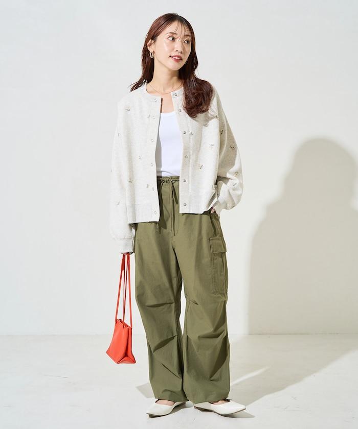 小花刺繡加絨衛衣開衫