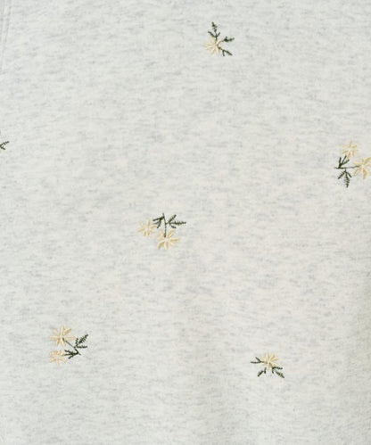 小花刺繡加絨衛衣開衫