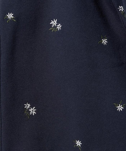 小花刺繡加絨衛衣開衫