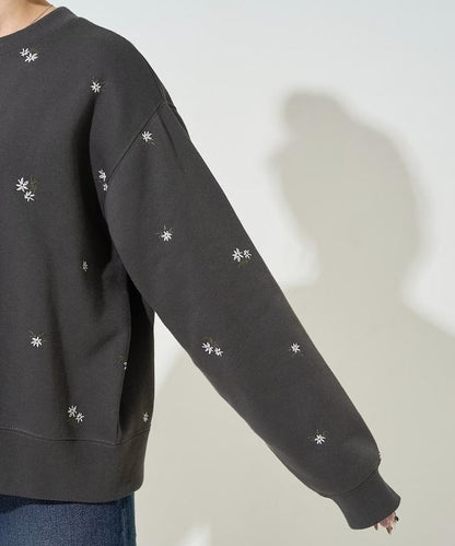 小花刺繡加絨衛衣開衫