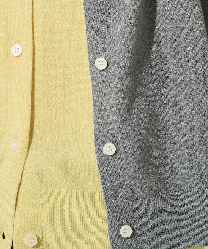 拼接配色紐扣開衫