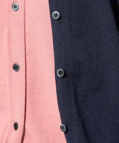 拼接配色紐扣開衫