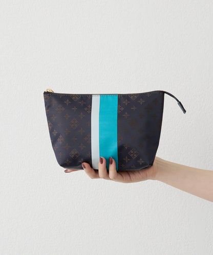 條紋印花化妝包 M