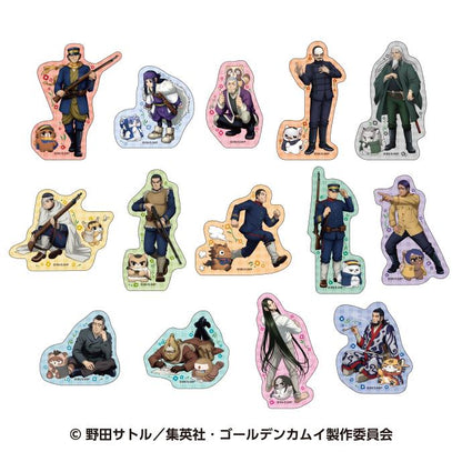 《黃金神威》×どうぶつフォーゼ_異形剪裁貼紙收藏【全套BOX／14枚入】