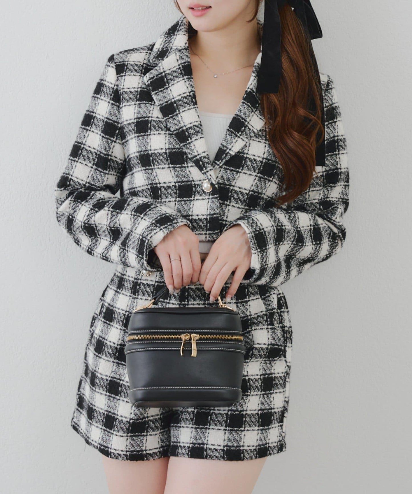 【套裝可搭配】粗花呢短款夾克