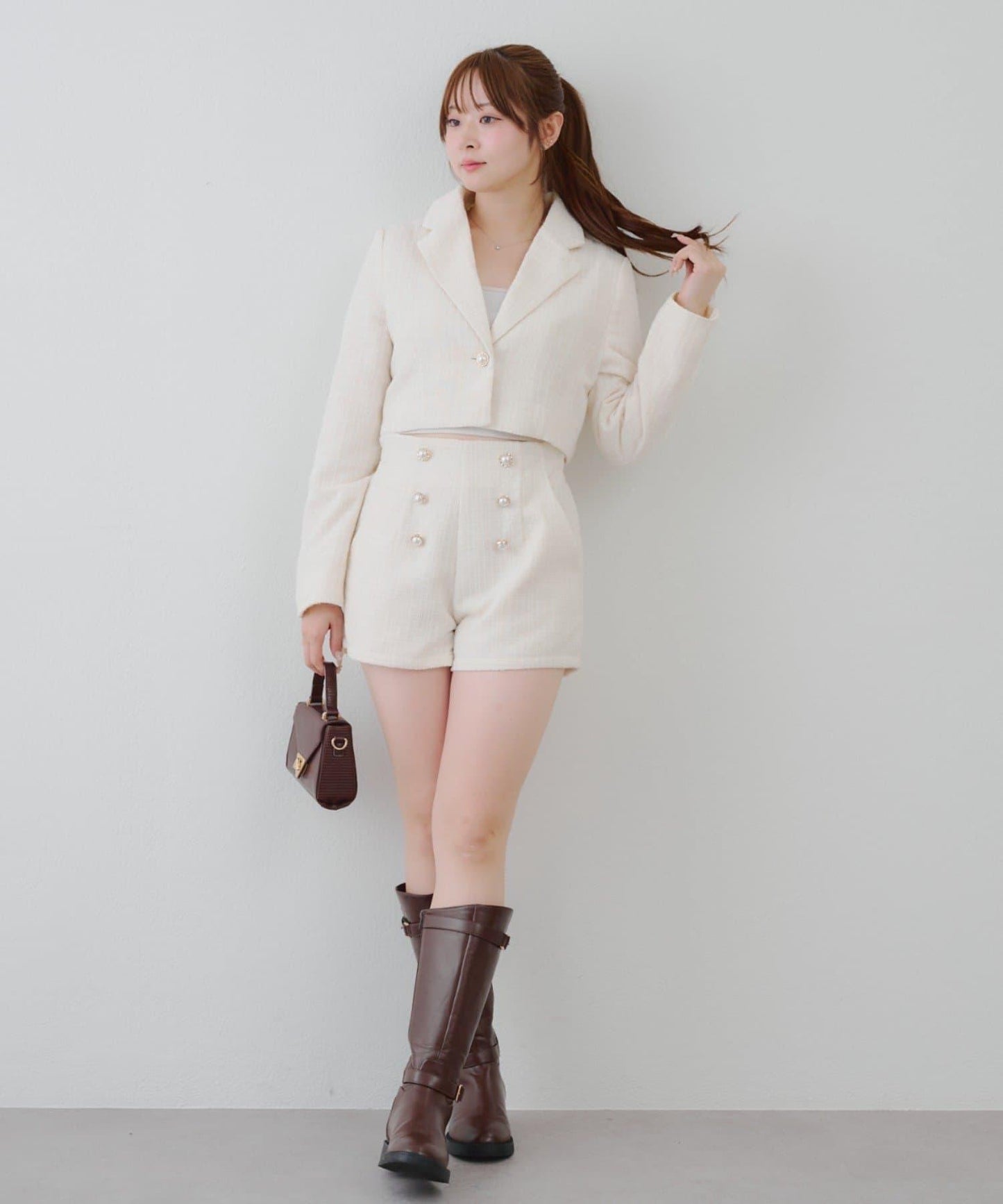 【套裝可搭配】粗花呢短款夾克