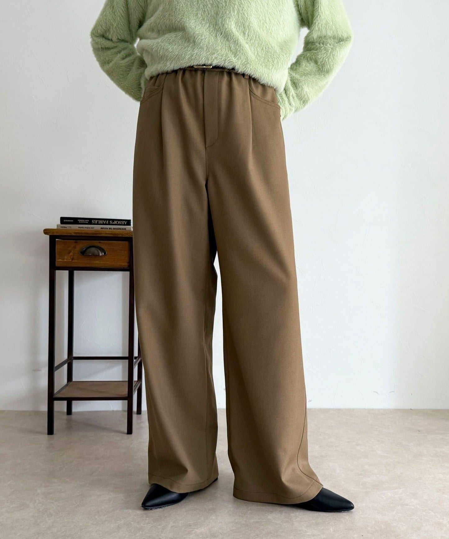 羊毛感五口袋休閒褲