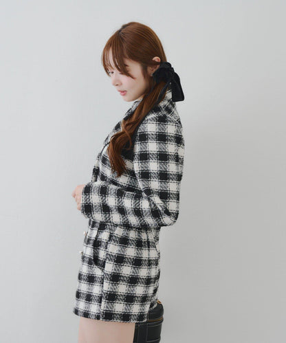 【套裝可搭配】粗花呢短款夾克