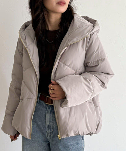 柔軟交叉羽絨大衣