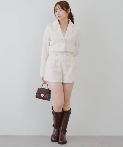 【套裝可搭配】粗花呢短款夾克