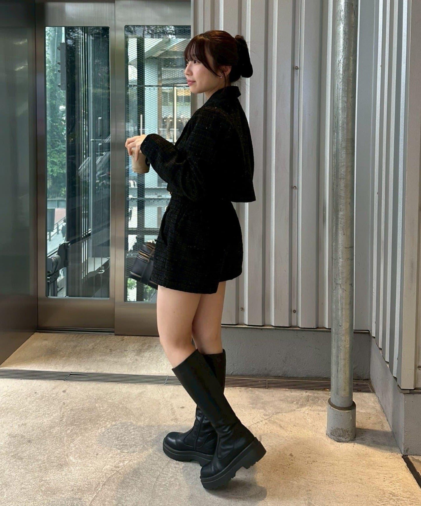 【套裝可搭配】粗花呢短款夾克