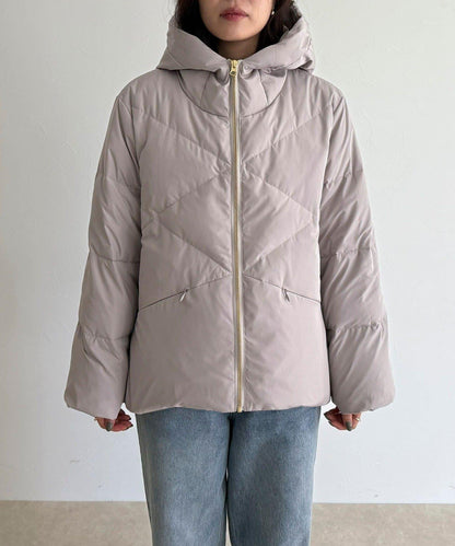 柔軟交叉羽絨大衣
